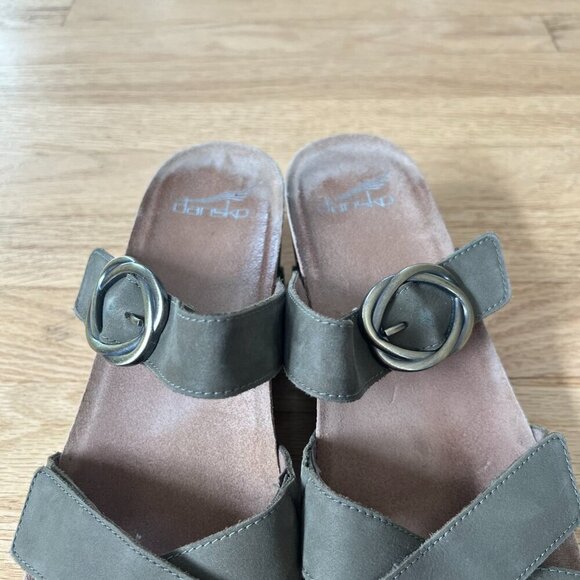 Dansko Susie Leather Crisscross Strap Wedge Sandals Women's Size 41 - Picture 4 of 9